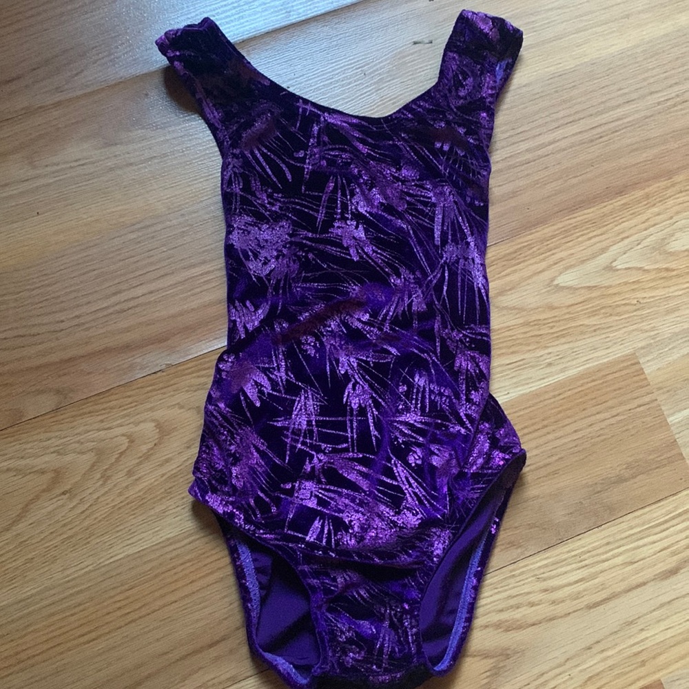 Purple velvet leotard like new
